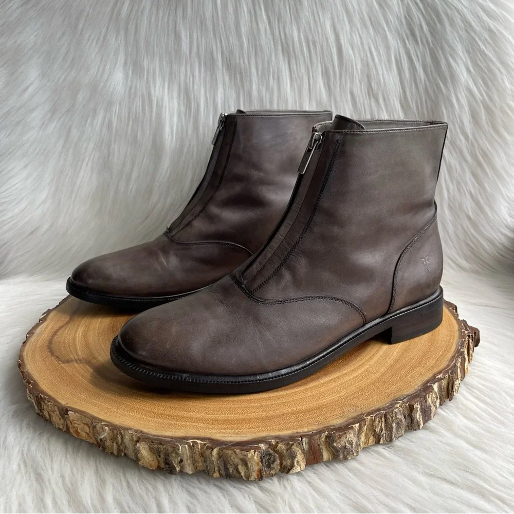 Frye Gray Ankle Boots - Picture 2 of 12